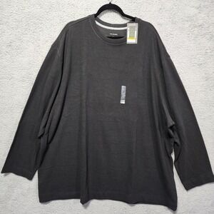 Van Heusen Black Long Sleeve Size 4XL‎ Essential Ottoman Crewneck Big & Tall NWT